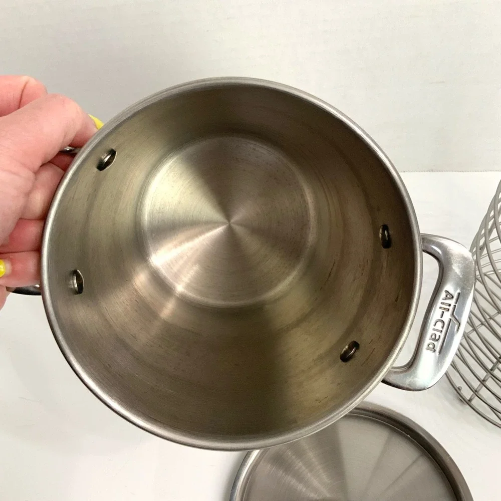 All-Clad Stainless Steel Asparagus Steamer Pot Complete With Basket & Lid